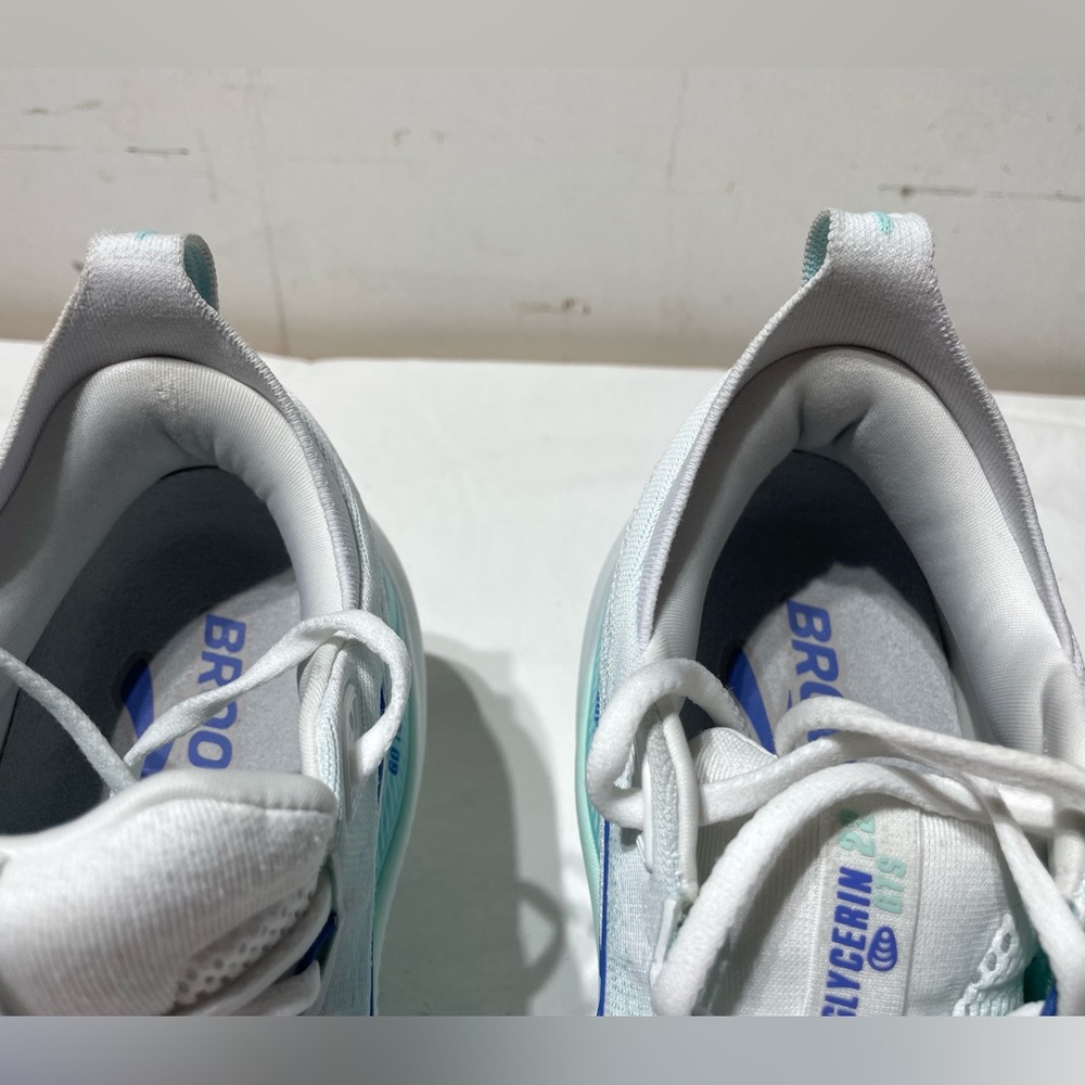 Brooks Women's Glycerin GTS 22 Running Shoe 10.5 White Limpet Shell Amparo Blue - Picture 16 of 16